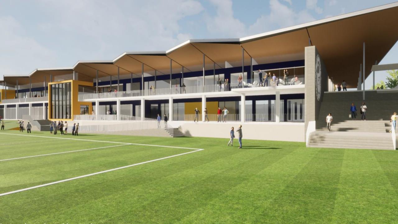 An artist’s impression of the Eels’ proposed state-of-the-art training facility.