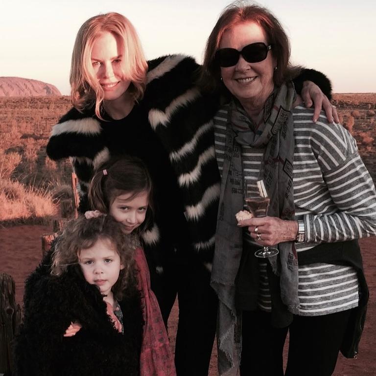 Nicole Kidman shared a touching Mother’s Day post featuring her late mum Janelle and daughters Sunday and Faith. Picture: Instagram