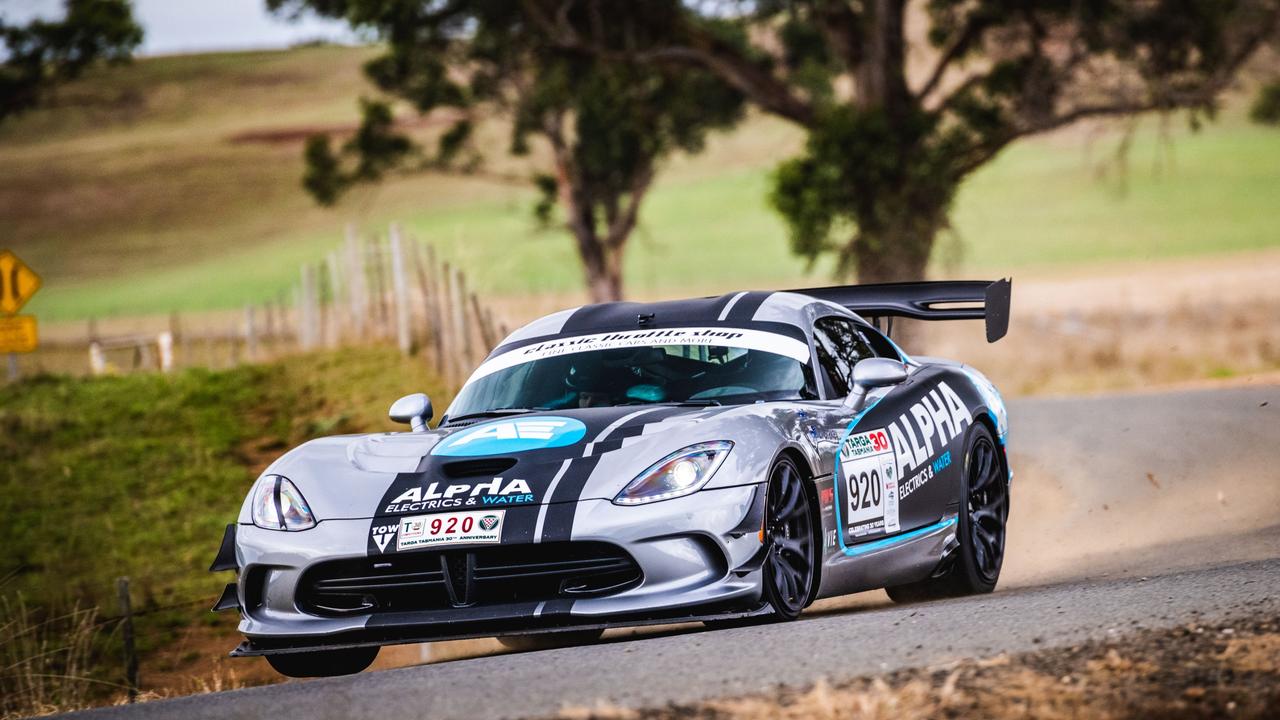 Reigning Targa Tasmania champion Eddie Maguire, of Burnie, in his Dodge Viper. Picture Otherside Productions