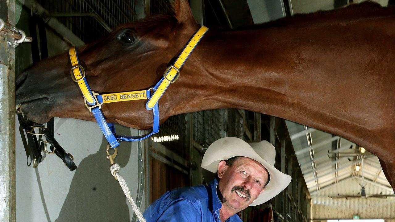 Trainer Greg Bennett and his four Country Championships runners