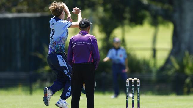 Wests v Newcastle City in the semi-final of the 2024 SG Moore Cup cricket competition at Harker Oval. Picture: Michael Gorton