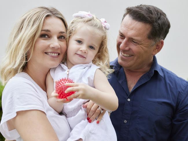 NETWORK FIRST USE ONLY- NETWORK NEWS PREMIUM CONTENT: NO THE AUSTRALIAN/NO NEWS.COM/NO SKY NEWS Karl and Jasmine Stefanovic with their daughter  Harper for RSV story Jume 4. Supplied