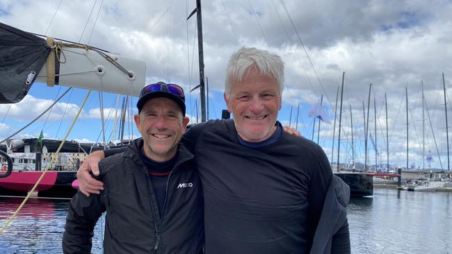 Sydney to Hobart December 2023. Kraken 111 Two Handed crew Rob Gough and John Saul, Picture: Supplied