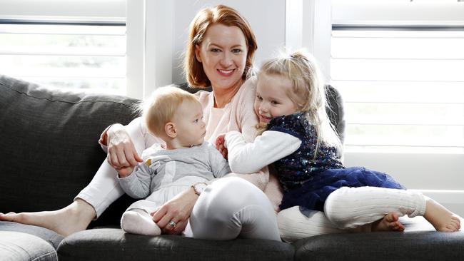 Rebecca Tos, pictured with her kid Scarlett and Mahli, welcomes any plans to make IVF more avilable. Picture: Sam Ruttyn