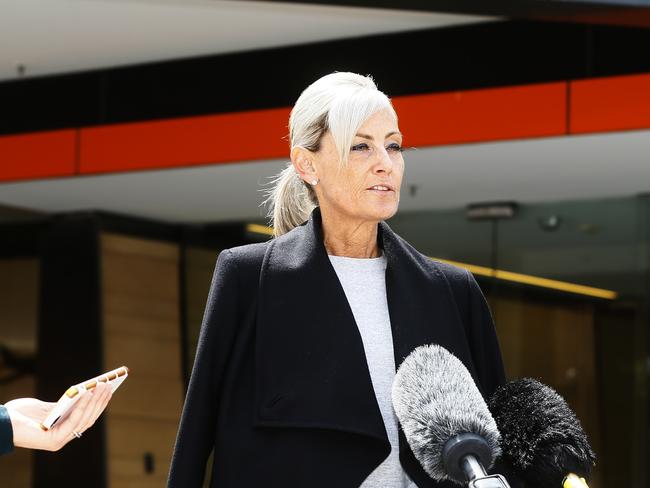 Tasmania's Attorney-General Elise Archer speaks to the media about the change to section 194K of the Evidence Act to allow victims of sexual assault the right to speak out publicly.Picture: MATT THOMPSON