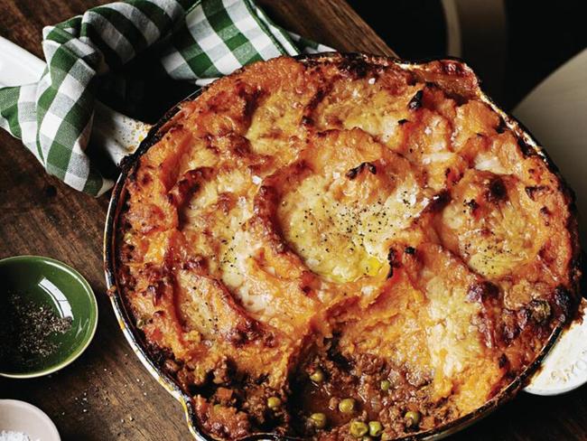 Shepherd's pie with sweet potato mash.