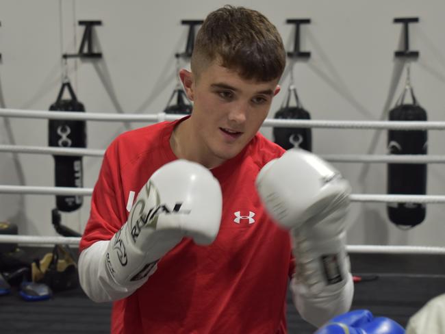 Ben Cameron-Hands as he prepares to make his professional boxing debit at the Nissan Arena on June 19. Picture: Eddie Franklin