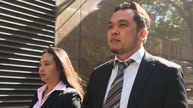 Judy Thanh Truc and Joseph Ngo outside the Melbourne Magistrates’ Court.