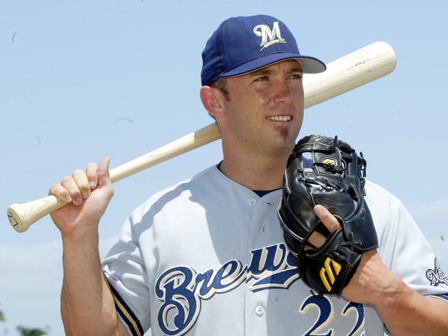 Trent Durrington who played for the Milwaukee Brewers, pictured in 2004. Pic:Geoff/McLachlan.