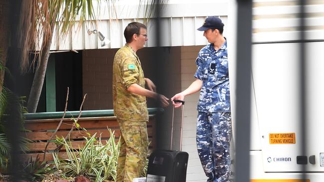 Defence personnel will depart Darwin Travelodge quarantine today. Picture: Katrina Bridgeford