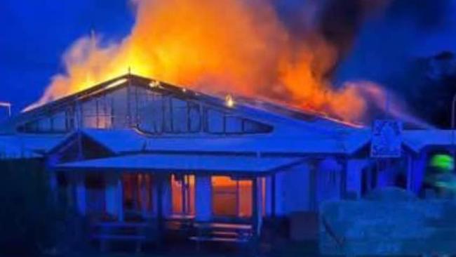 A fire has destroyed a prominent seafood business on the Mid North Coast overnight. Picture: John Armytage