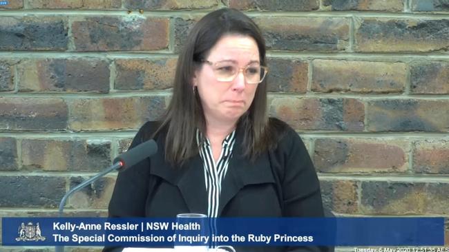 The Special Commission of Inquiry into the Ruby Princess hears from NSW Health department's Kelly-Anne Ressler on Tuesday