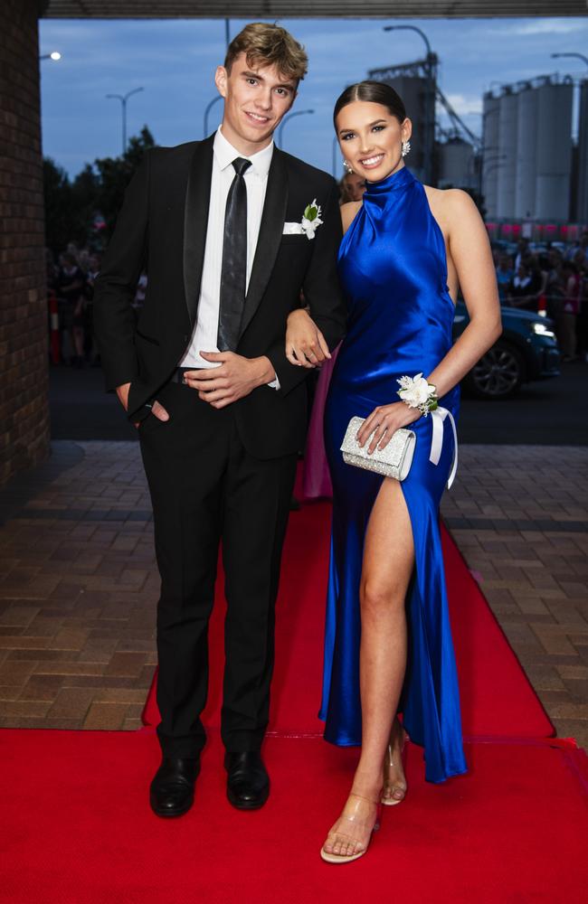 Jimmy White and Lucy Watts at Toowoomba Grammar School formal at Rumours International, Wednesday, November 15, 2023. Picture: Kevin Farmer