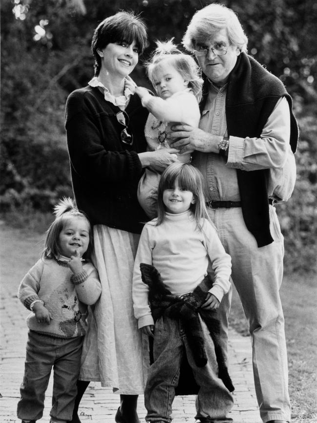 Fred and Gabi Hollows with their daughters, Anna-Louise and twins Ruth and Rosa.