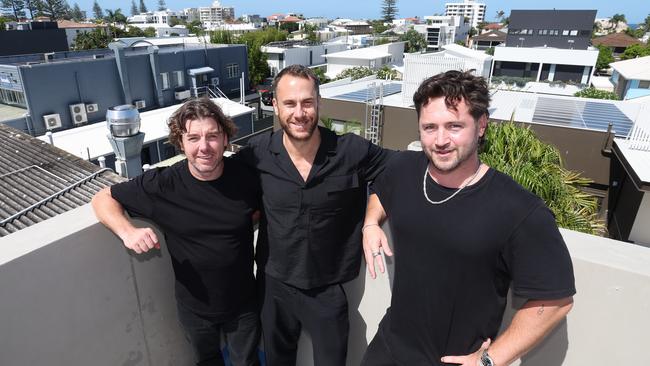 The team behind Burleigh Heads' Rick Shores, chef James Brady, Michael Leopold and Nick Woodward are preparing to open a pair of Latin American- inspired restaurants at the Oxley called Norte and Sueno which look over Nobby's Beach. The restaurants are on track to open December 18. Picture Glenn Hampson