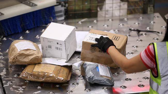 The International Mail Facility at Clyde in Sydney. Picture: News Corp