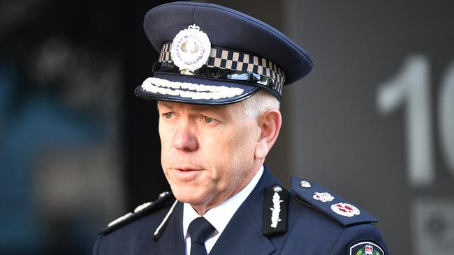 South Australian Police Commissioner Grant Stevens says Crows players and staff who breached self-isolation laws won’t be fined. Picture: AAP Image/David Mariuz