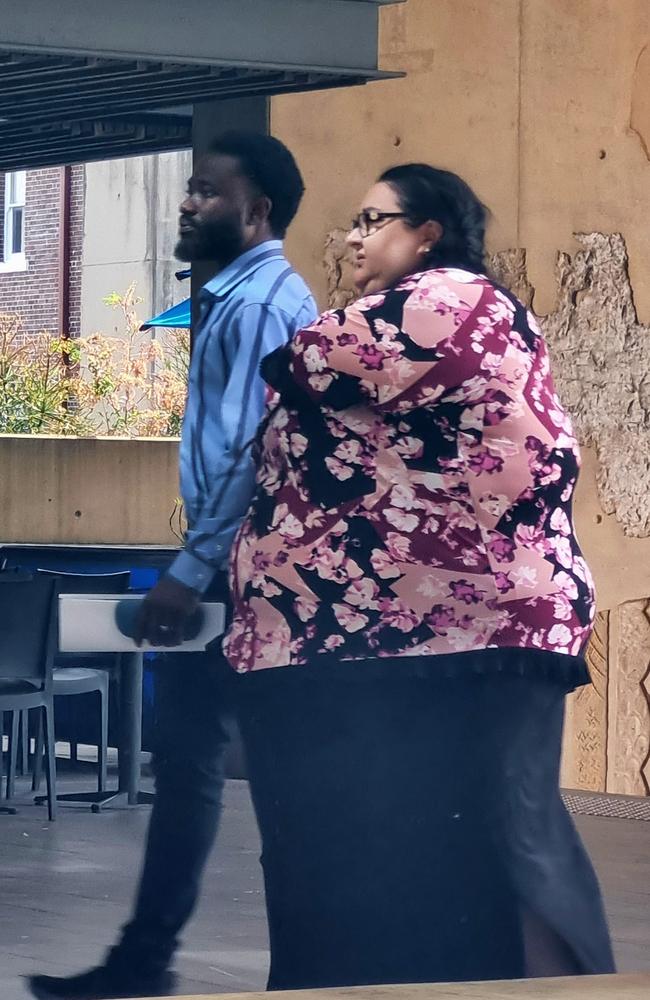 Youth disability worker Ignnatius Chigaeme Onyenakasa, 35, and his wife Alyce Leanne Margerison, 36, enter the Ipswich Courthouse on November 21, 2022. Picture: Liam Beatty.