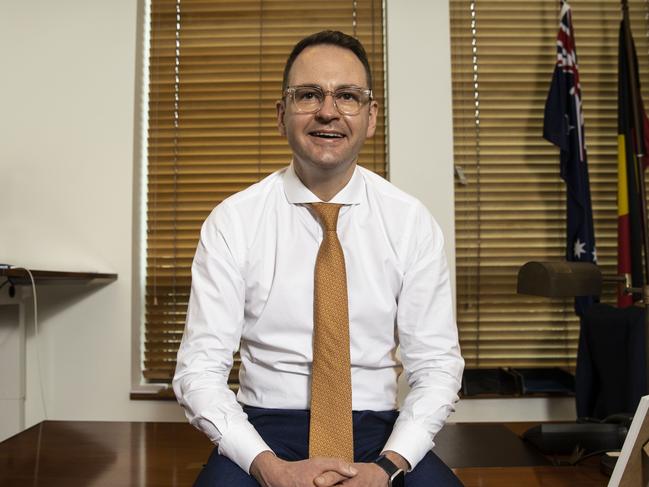 CANBERRA, AUSTRALIA NewsWire Photos - MARCH 17 2021:  Portrait with Australian politician Senator Andrew Bragg in his office at Parliament House in Canberra. Picture: NCA NewsWire / Gary Ramage