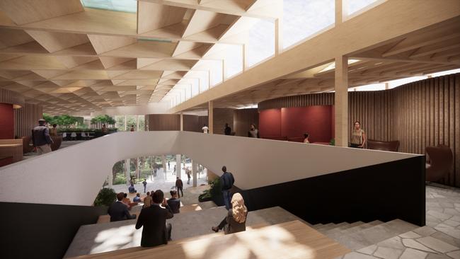 VISION: An artist's impression of the proposed UTAS campus inside the old forestry building. Picture: Supplied