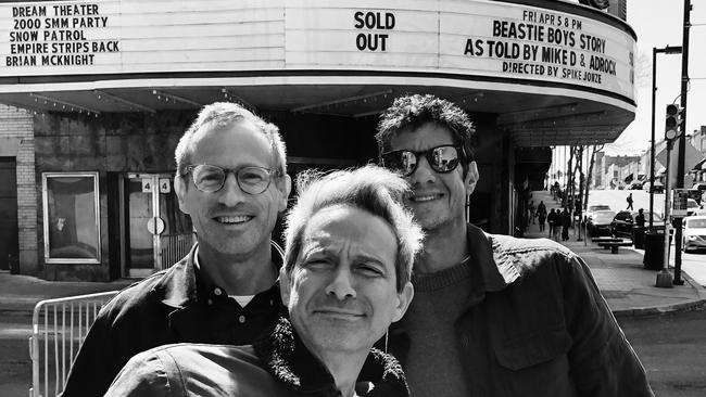 Spike Jonze, Adam "Ad Rock" Horovitz and Michael "Mike D" Diamond outside Brooklyn’s King’s Theatre.