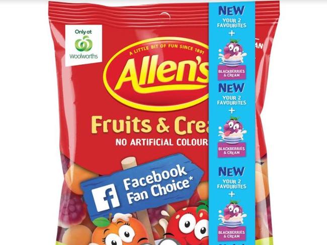 Allen’s lolly: BlackBerry & Cream added to new Fruits & Cream Mix ...