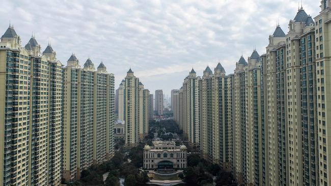 A housing complex by Chinese property developer Evergrande in Huaian, in China's eastern Jiangsu province.