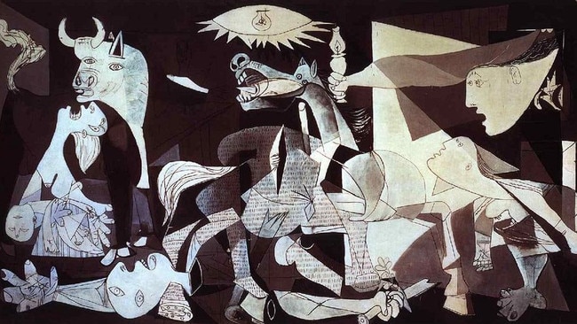 Guernica is Cubist in style.