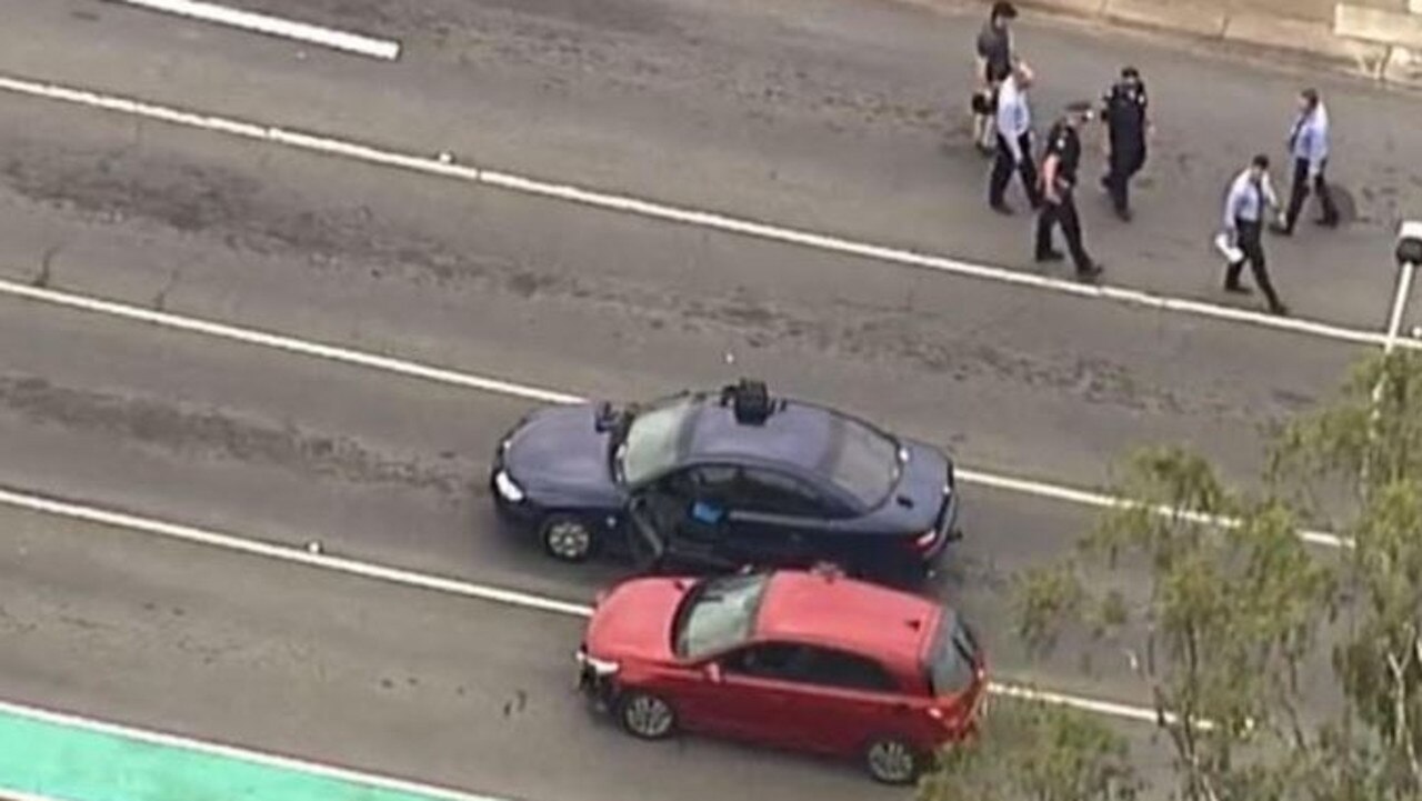 A man has been shot by police in Brisbane's southwest. He was taken to hospital in a serious condition. A police officer has also been injured. Picture: 7 News.