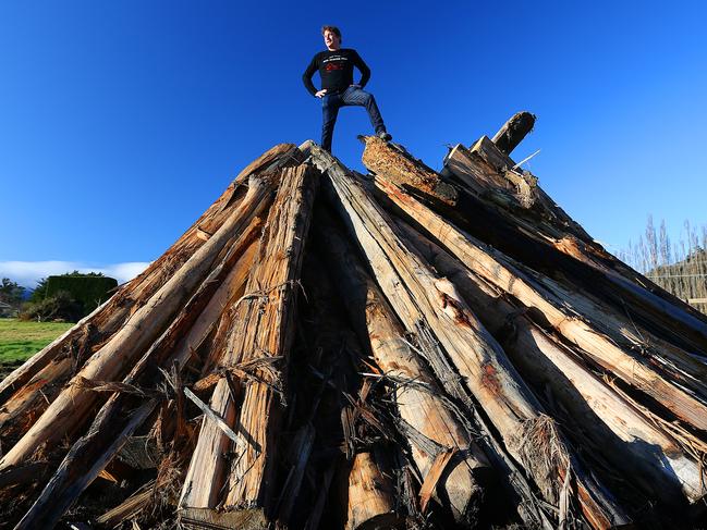 Mid-Winter Festival organiser Sam Reid on top of preparations for the festival, a huge bonfire