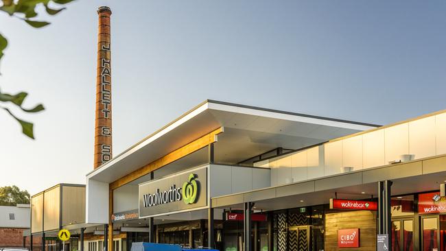 The Brickworks chimney could become the new location of the SANFL’s annual winning team colours unveiling. Picture: Supplied