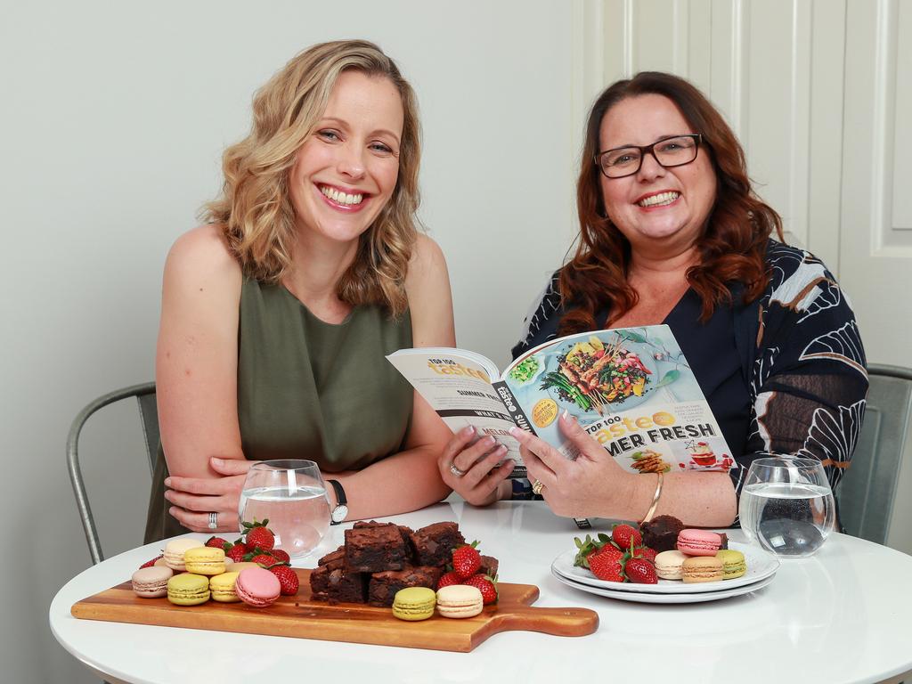 Taste recipe dream team Katrina Woodman and Michelle Southan. Picture: Justin Lloyd