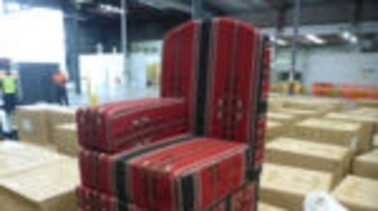 The cigarettes were smuggled into Australia in a sofa shipment from China. Source: Australian Border Force
