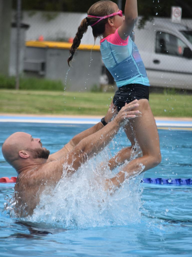 PARTY TIME: There were plenty of splatters and splashes at Dalby's pool party on Saturday.