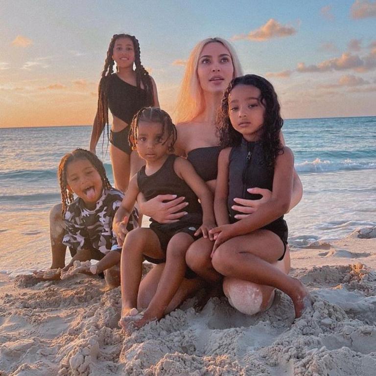 The proposed 58-page settlement reveals Kardashian and West will get joint custody of their four children. Picture: Kim Kardashian/Instagram