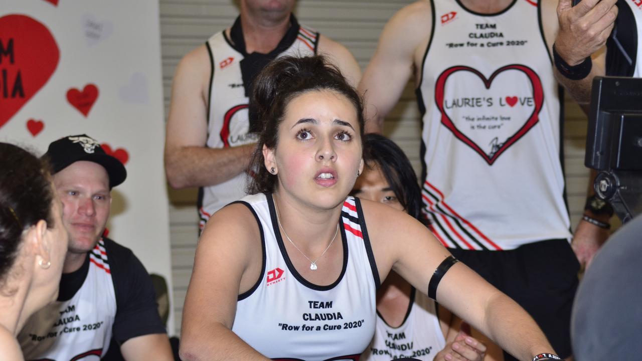 Claudia Pavone rowed team Claudia home in the final minutes of the 2020 Laurie's Love Row for a Cure.