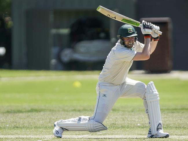 Sub-District cricket: Caulfield v Brighton. Caulfield batsman Lachlan Graf. Picture: Valeriu Campan