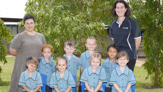 GOOD SHEPHERD LUTHERAN COLLEGE Transition JK FRONT ROW (L-R): Peyton Stewart, Eva Toll, Azahla Eaton, Logan Trathen. SECOND ROW (L-R): Sadie Becker, Thomas McKay, Georgie Woldseth, Tangaroa Raharuhi. Picture: Advancedlife Photography