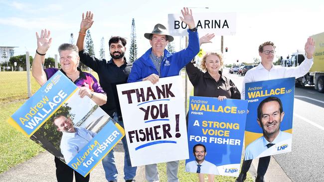 LNP: Andrew Wallace Federal Member for Fisher at Lake Kawana, Sunshine Coast. Picture: Patrick Woods