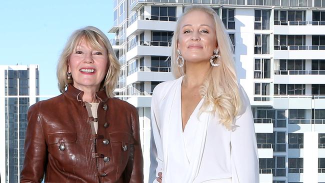 Harvey Norman CEO Katie Page Harvey with Tamika Smith (right) at The Star Gold Coast. Picture: Richard Gosling