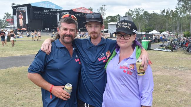 Josh, Dale and Tyler at CMC Rocks 2024. Picture: Aaron Goodwin