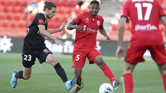 Michael Maria has impressed on the left flank and in midfield during his debut A-League season with Adelaide United. Picture: Sarah Reed