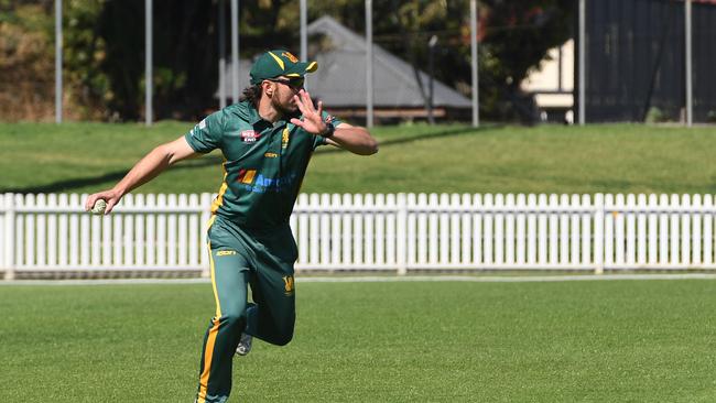 Woodville’s Campbell Vadlja has been one of the standout batters in Premier Cricket. Picture: Tricia Watkinson