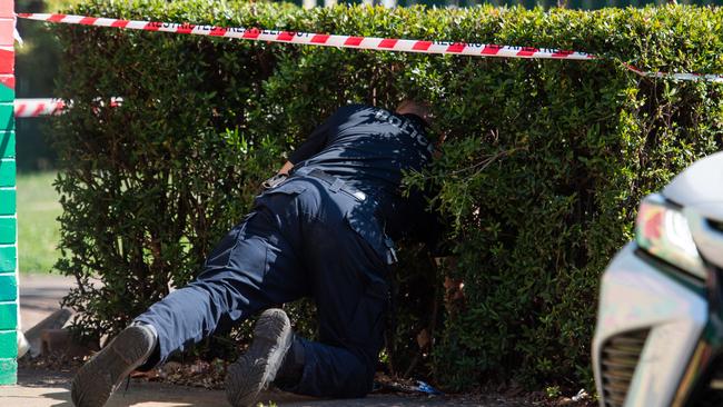 The scene where a police officer shot at a man with a replica gun in Parap. Picture: Pema Tamang Pakhrin