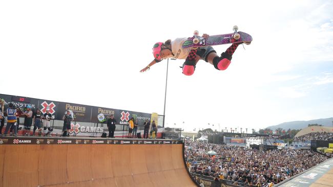 Arisa Trew won Gold at the X Games in Skateboard vert. Photo - X Games