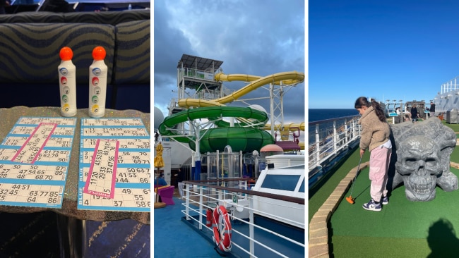 Bingo, waterslides, mini golf... how can you ever get bored? Image: Leah Goulis / Kidspot