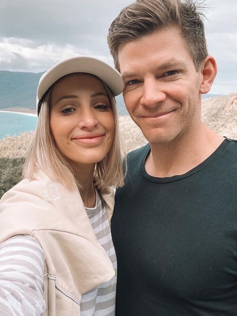 Tim Paine and wife Bonnie have had a painful moment from their past ripped open. Picture: Instagram