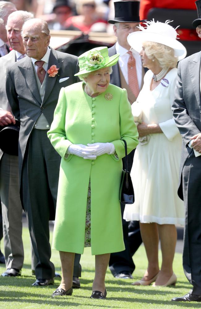 The Queen in green. Picture: Chris Jackson/Getty