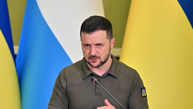 Mr Albanese may join Ukrainian President Volodymyr Zelensky in Kyiv. Picture: Sergei Supinsky / AFP