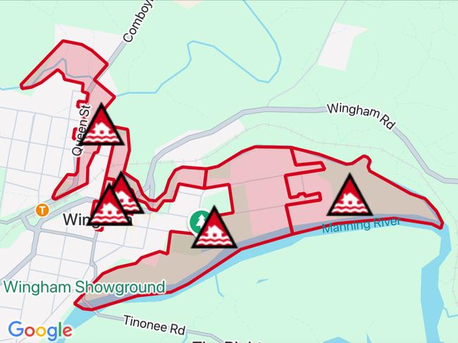 NSW floods: Suburbs at risk. Picture: Hazards Near Me NSW